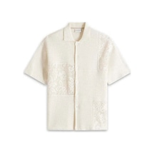 American Rag Cie Kısa Kollu Cream Patchwork Gömlek - Şık Ve Rahat Regular Fit Tasarım Krem