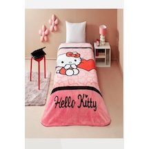 Taç Lisanslı Tek Kişilik Battaniye Hello Kitty Cute Karısık