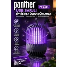 Panther Sb Şarjlı Sivrisinek Öldürücü Lamba Mor Işıklı, Askı Halkalı, Kompakt Ve Taşınabilir Tasar