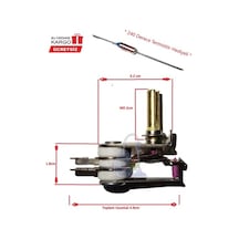 Korkmaz Tost Makinesi Termostatı ,Mil 2 Cm ,+Termistör Sigorta Uyumlu