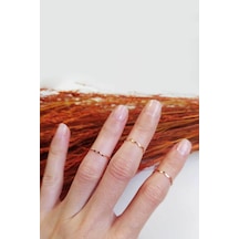 6'lı Set Rose Gold Renk Eklem Yüzüğü Rose Gold