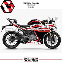 Cfmoto 250sr Kaplama Sticker Air Brush Motor Kaplama Modeli Hazır Kit Tüm Modeller Uyumlu Kırmızı