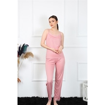 Akbeniz Kadın İp Askılı Somon Pijama Takım 4136 - L Somon