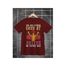 Segungear Goodatboxing Erkek Regular Fit Baskılı Spor Tişört Bordo - 933506538 Bordo
