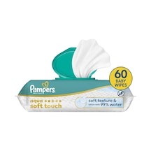 Pampers Aqua Soft Touch Bebek Islak Havlu 1 Paket 60 Yaprak 10'lu Set