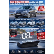 Ford C-max 2003-2019 Modeller İçin Obd2 Head Up Display Hayalet Gösterge Ekranı Ön Cam Hız Göstergesi