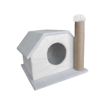 Karamel Pet Tırmalamalı Kedi Klubesi 33 X 40 X 45 Cm Gri-beyaz