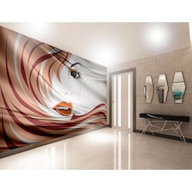 Kuaför Salonu İçin Özel Tasarım Duvar Kağıdı (397456617)