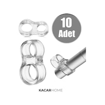 10 Adet Şeffaf Silikon Kapı Kolu Tamponu Kapı Pencere Kolu Stoperi Kapı Pencere Durdurucu