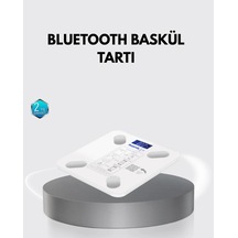 Lb Bluetooth Akıllı Tartı 8 Fonksiyonlu Dijital Baskül, 180 Kg Kapasiteli