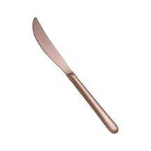 Arsel Lotus Titanyum Mat Rose Gold Yemek Bıçağı Mat Bakır Renk 304 Kalite 4mm Kalınlık 6'lı Gümüş