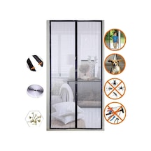 Siyah Mıknatıslı Kapı Sinekliği Tülü 105x 205 Metal