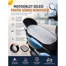Arora Dazzle Pro 50 Motosiklet Sele Koruyucu Kılıf, Su Geçirmez Sele Güneşliği, Koltuk Koruyucu Ped
