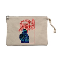 Death Lepros Krem Clutch Astarlı Cüzdan / El Çantası Krem