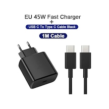Samsung Uyumlu İçin 45w Hızlı Şarj Usb C Şarj Pd Hızlı Şarj 3.0 Duvar Şarj İçin Galaxy Eu 1m And Cable