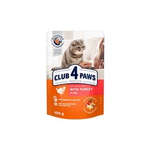 Club4Paws Hindili Premium Pouch Kedi Maması 100 G