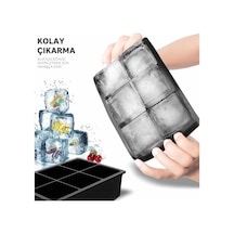Mithra Life 6 Lı Büyük Boy Kare Silikon Buz Kalıbı Mıt1073 Çok Renkli