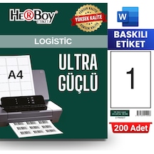Herboy Hb-1021 63,5 X 38,1 Mm A4 Baskılı Laser Etiket 200 Adet