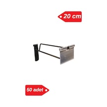 20 Cm - 50 Adet Siyah Etiketli Tel Pano Kancası Raf Askısı Siyah