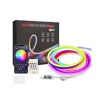 Sese Duyarlı Animasyonlu Rgb Kumandalı 5 Metre Neon Şerit Hortum Led Usb Ve App Uyumlu