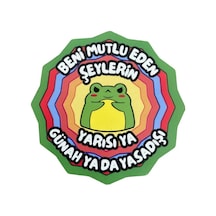 Beni Mutlu Eden Şeylerin Baskılı Ahşap Bardak Altlığı