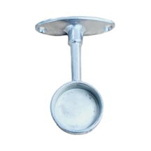 Yuvarlak Ayaklı Flanş Kapalı Q25 25 Mm Boru Sabitleme Ve Montaj Aparatı - 4 Adet Gümüş