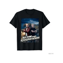 Flood Of Style Yavaş Ve Şüphekar Meme T-shirt Erkekler Kadınlar Için % 100% Pamuklu T Shirt Kısa Kollu Üstle Siyah