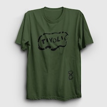 Presmono Unisex Tivoli Pearl Jam T-shirt Haki
