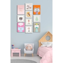 10 Parçalı Çerçeve Görünümlü Mdf Tablo Seti Flm185 Çok Renkli - 713607665 Çok Renkli