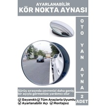 Premium Tüm Araçlarla Uyumlu Ayarlanabilir Açı Geniş Açı Çerçevesiz Montajsız Kör Nokta Aynası 2 Adt