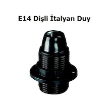 E14 Dişli Siyah İtalyan Duy 20 Adet