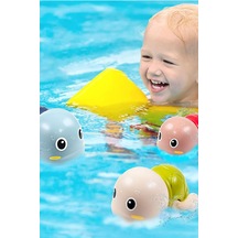 El Göz Oyunu Kurmalı Bebek Banyo Oyuncağı Banyo Küvet Havuz Deniz Kaplumbağa +6 Su Oyunu Kız Erkek