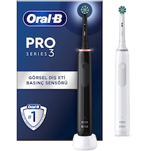 Oral-B Pro 3 - 3900 - Siyah Beyaz 2'li Şarj Edilebilir Diş Fırçası Seti