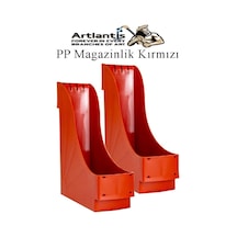 Plastik Magazinlik Kırmızı 2 Adet Plastik Kutu Klasörü Magazinlik A4 Dosya Ve Masa Düzenleyici Sınıf Ev Ofis