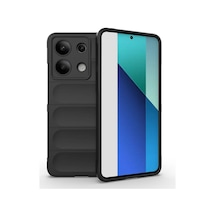 Zore Redmi Note 13 4g Kılıf Esnek Tpu Oyuklu Arka Yüzey Tasarımlı Ogaa Etnik Silikon Kapak - Siyah