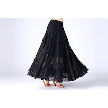 Didadodo Bosphorusboutique Sones Pullu Çiçek Salıncak Modern Dans Eteği Kahramanlık Eteği Siyah Kk Siyah Siyah