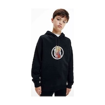 Tshirthane Anime Dragon Ball Baskılı Unisex Çocuk Kapüşonlu Siyah Sweatshirt (528764717)