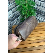 Guard Antik Kahverengi Unisex Hakiki Deri El Çantası // Grd260701wt472 Çok Renkli