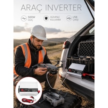 Araçtan Ev Tipi Priz 500w Kullanımı İnvertör