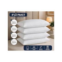 Sıvı Geçirmez Yastık Alezi 4'lü Paket Fermuarlı Yastık Koruyucu 50x70 Beyaz
