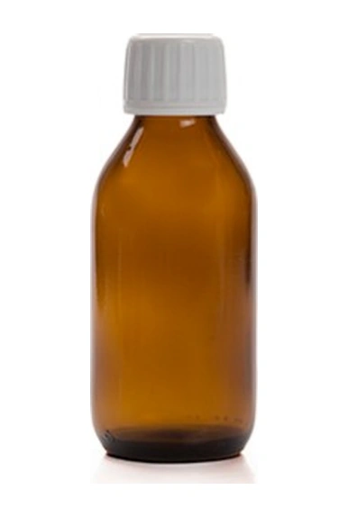 100ml Kahverengi Cam Ecza Şişesi Kilitli Kapaklı, 24 Adet, Ecza Şişesi, Cam Şişe, Amber Şişe,kozmetik Şişe Diğer