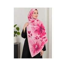 Ardün Hijab Desenli Bambu Kraş Şal Tok Duran Kadın Şal Pembe - 938101579 Pembe