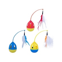 Eastland 28 CM Tüylü Hacıyatmaz Kedi Oyuncağı Çok Renkli