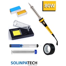 Solinpatech 80w Profesyonel Yüksek Sıcaklığa Dayanıklı Resistörlü Kalem Havya Pasta Lehim Bant Pompa Lehim Makinesi