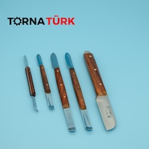 Kuyumculuk Ahşap Saplı Bıçak Seti Metalik