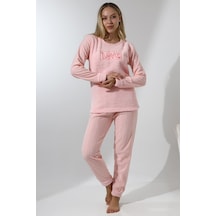 Wordex Fawn 5019 Peluş Welsoft Polar Kışlık Yumoş Kadın Pijama Takımı Love Pembe Toz Pembe Wordex Fawn 5019 Peluş Welsoft Polar Kışlık Yumoş Kadın Pijama Takımı Love Pembe Toz Pembe
