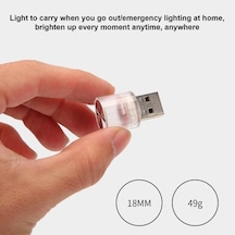 Koyu Mavi Usb Araba Farı Mini Boyutu Tak Çalıştır Taşınabilir Evrensel Led Atmosfer Işığı Acil Aydınlatma Odası Dekorasyon