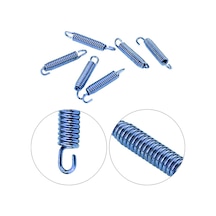 Lemestar Motosiklet Egzoz Borusu Yay Kancası Mavi 6 Adet - Paslanmaz Çelik, Yüksek Sıcaklık Dayanıklı, Motosiklet/skuter/atv Uyumlu