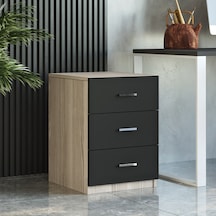 Robin Home Verona C Ofis 3 Lü Keson Meşe - Siyah