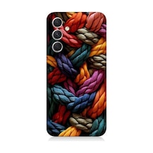 Samsung Galaxy S24 Uyumlu Pastel Renkli Düğüm İpler Desenli Silikon Kılıf